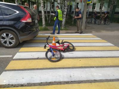 В Сосногорске ребенок на велосипеде угодил под колеса иномарки