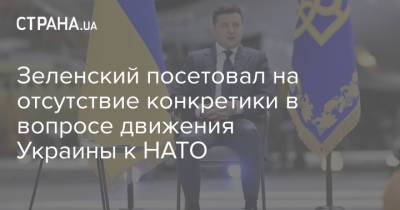 Зеленский посетовал на отсутствие конкретики в вопросе движения Украины к НАТО