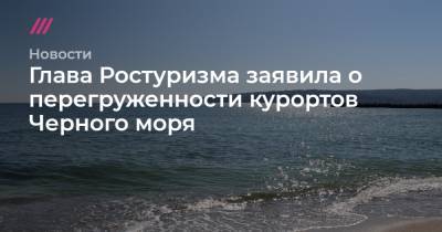 Глава Ростуризма заявила о перегруженности курортов Черного моря