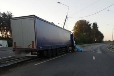 В Тверской области водитель фуры врезался в фонарь и погиб