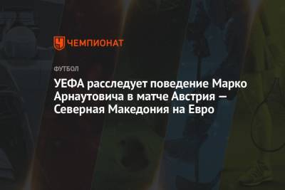 УЕФА расследует поведение Марко Арнаутовича в матче Австрия — Северная Македония на Евро