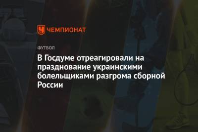 В Госдуме отреагировали на празднование украинскими болельщиками разгрома сборной России