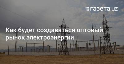 Как будет создаваться оптовый рынок электроэнергии в Узбекистане