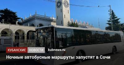 Ночные автобусные маршруты запустят в Сочи
