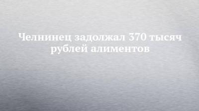 Челнинец задолжал 370 тысяч рублей алиментов