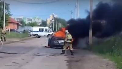 В Башкирии на полной скорости взорвался автомобиль