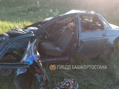 Житель Башкирии погиб в перевернувшемся автомобиле