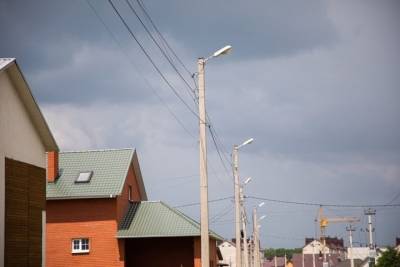 В одной из деревень Притамбовья устанавливают фонари