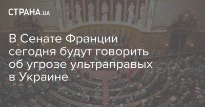 В Сенате Франции сегодня будут говорить об угрозе ультраправых в Украине