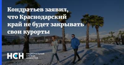 Кондратьев заявил, что Краснодарский край не будет закрывать свои курорты