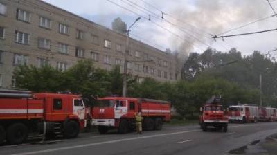 В Пензе ликвидировали пожар в общежитии на улице Беляева
