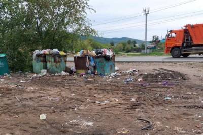 Эконадзор вынужденно выставили у заваленных мусором бункеров в Чите