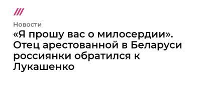 «Я прошу вас о милосердии». Отец арестованной в Беларуси россиянки обратился к Лукашенко