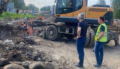 Что происходит на месте строительства новой дороги в центре Петрозаводска