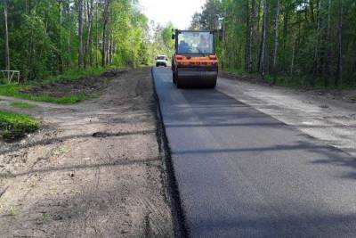 Более 4 тысяч тонн асфальта использовали для выравнивания дороги в Псковском районе