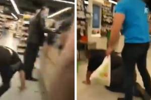 Харьковчанин с кулаками накинулся на посетителей супермаркета без маски