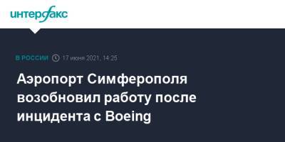 Аэропорт Симферополя возобновил работу после инцидента с Boeing