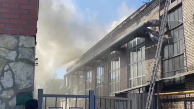 В производственном здании на Цветочной улице обгорела крыша