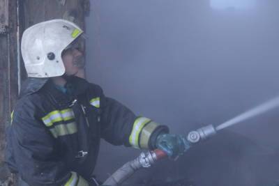 В Смоленской области пожарные тушили сарай