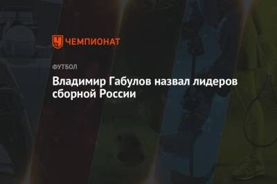 Владимир Габулов назвал лидеров сборной России
