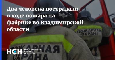 Два человека пострадали в ходе пожара на фабрике во Владимирской области
