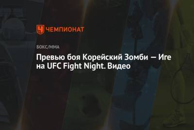 Превью боя Корейский Зомби — Иге на UFC Fight Night. Видео