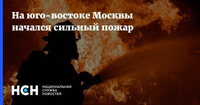 На юго-востоке Москвы начался сильный пожар