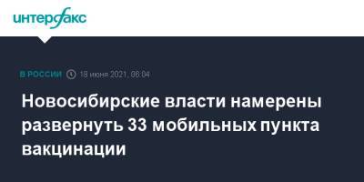 Новосибирские власти намерены развернуть 33 мобильных пункта вакцинации