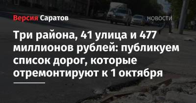Три района, 41 улица и 477 миллионов рублей: публикуем список дорог, которые отремонтируют к 1 октября