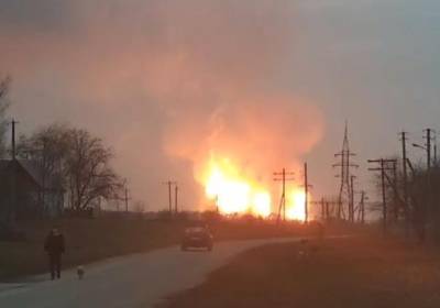 Ночью в Луганске произошел мощный взрыв на газопроводе