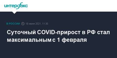 Суточный COVID-прирост в РФ стал максимальным с 1 февраля
