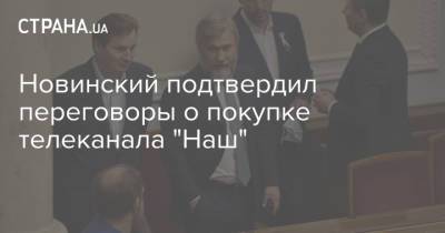 Новинский подтвердил переговоры о покупке телеканала "Наш"