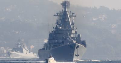 В Средиземное море вошел флагман Черноморского флота РФ крейсер "Москва" (фото)