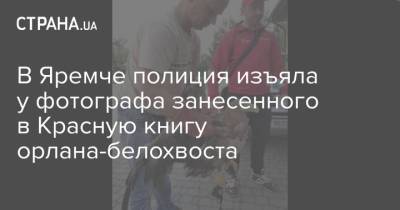 В Яремче полиция изъяла у фотографа занесенного в Красную книгу орлана-белохвоста