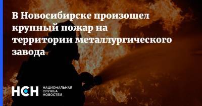 В Новосибирске произошел крупный пожар на территории металлургического завода