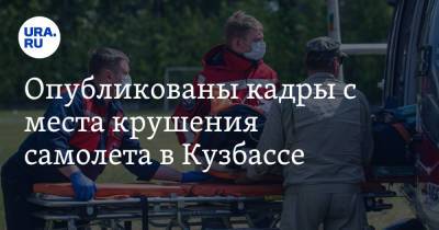 Опубликованы кадры с места крушения самолета в Кузбассе. Видео