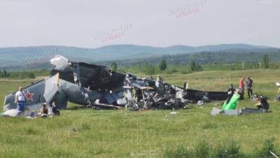 Опубликовано видео с места крушения самолета Л-410 в Кемеровской области