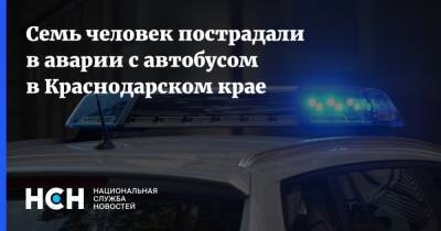 Семь человек пострадали в аварии с автобусом в Краснодарском крае