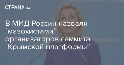 В МИД России назвали "мазохистами" организаторов саммита "Крымской платформы"