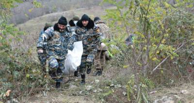 В ходе поисков в Нагорном Карабахе найдены останки погибшего военнослужащего