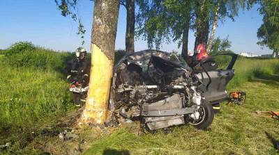 Под Сморгонью водитель легковушки погиб от удара в придорожное дерево