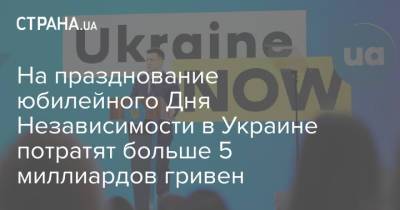 На празднование юбилейного Дня Независимости в Украине потратят больше 5 миллиардов гривен