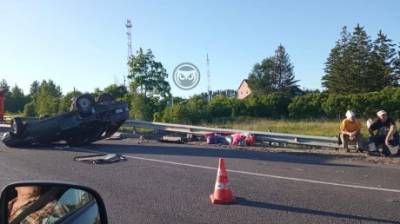 В Мокшанском районе машина после удара перевернулась вверх колесами - penzainform.ru - Пензенская обл.