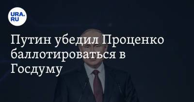 Путин убедил Проценко баллотироваться в Госдуму. Видео