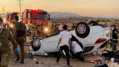 Страшная авария в Самарии: израильтянка в тяжелом состоянии, трое палестинцев погибли