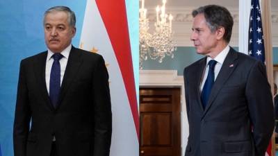 Блинкен поблагодарил главу МИД Таджикистана за лидерство в сфере региональной безопасности