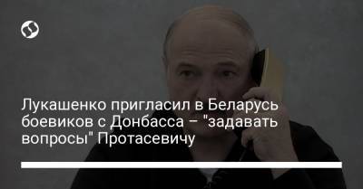 Лукашенко пригласил в Беларусь боевиков с Донбасса – "задавать вопросы" Протасевичу