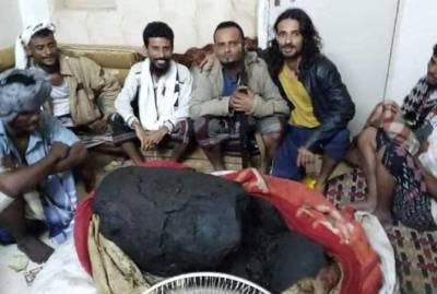 Йеменские рыбаки нашли внутри дохлого кита сокровище ценой в 1,5 миллиона долларов