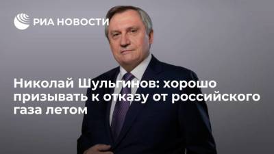 Николай Шульгинов: хорошо призывать к отказу от российского газа летом
