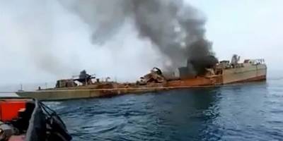В Оманском заливе затонул военный корабль Ирана